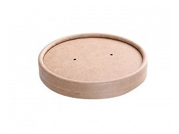 Vented lid for soup cup 500ml kraft 25st  155535 