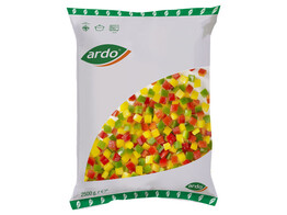 Paprikablokjes rood/groen/geel 2 5kg Ardo
