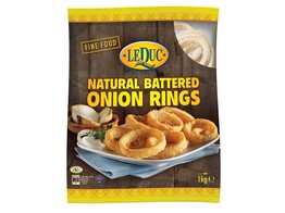 Natural battered onion rings 1kg Duca