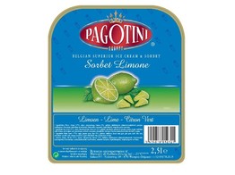 Sorbet limoen met stukjes 5l Pagotini