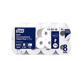 Tork extra soft conventional toilet roll 9 5x12cm/29 5m 9x8st wit 11 03 16 T4