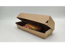 Hot dog box kraft 21x75x65mm 100st