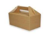 Lunchboxen  bruin met handvaten  Pure  hoekig 12 5cmx15 5cmx22 5cm 100st