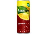 Fuze Tea sparkling black lemon blik 24x25cl