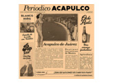 Periodico acapulco bruin 30x30cm 1000st  1532  LA STREETFOOD